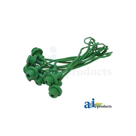 A & I Products Dust Plug, 3/8", Green (10 pkg) 8" x4" x4" A-P211310